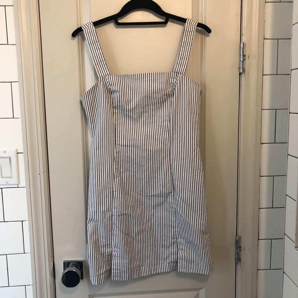 FOREVER 21 Pinstriped M-Slit Dress